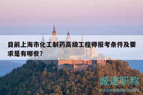 目前上海市化工制藥高級(jí)工程師報(bào)考條件及要求是有哪些？