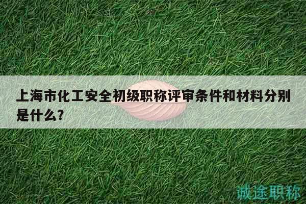 上海市化工安全初級職稱評審條件和材料分別是什么？