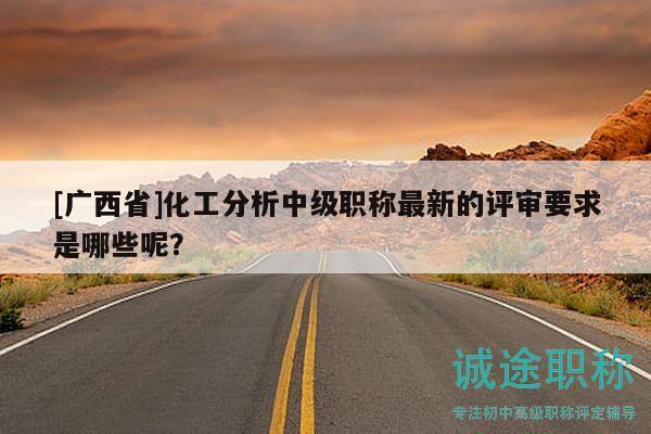 [廣西省]化工分析中級職稱最新的評審要求是哪些呢？