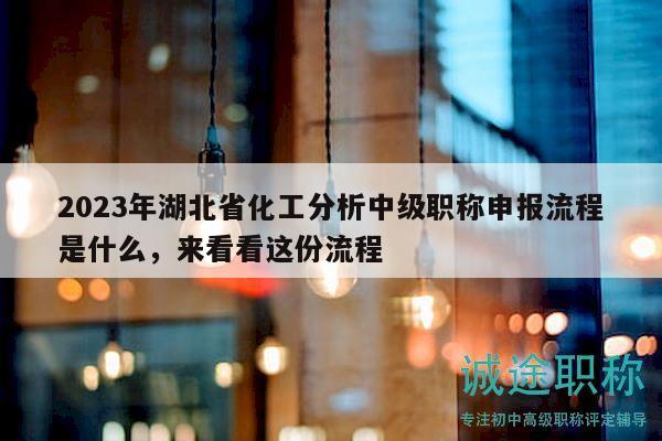 2023年湖北省化工分析中級職稱申報(bào)流程是什么，來看看這份流程