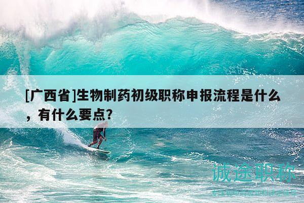 [廣西省]生物制藥初級職稱申報(bào)流程是什么，有什么要點(diǎn)？