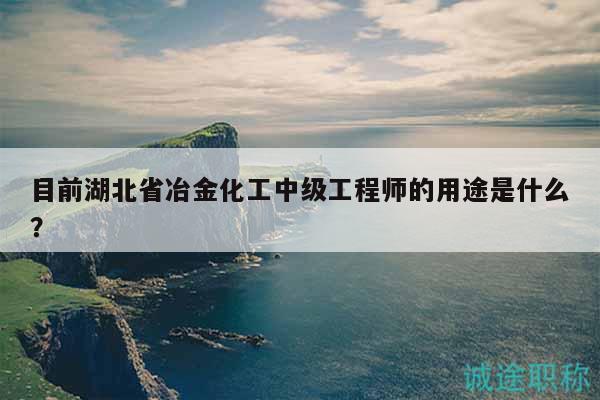 目前湖北省冶金化工中級工程師的用途是什么？