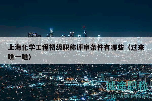 上?；瘜W(xué)工程初級(jí)職稱評(píng)審條件有哪些（過(guò)來(lái)瞧一瞧）