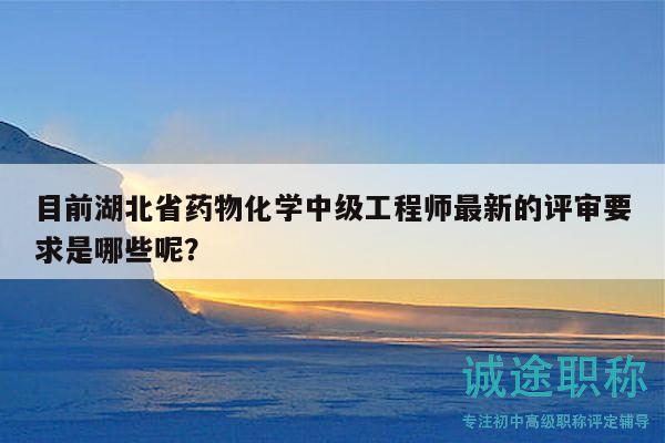 目前湖北省藥物化學(xué)中級工程師最新的評審要求是哪些呢？