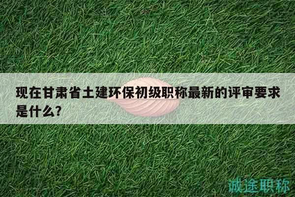 現(xiàn)在甘肅省土建環(huán)保初級職稱最新的評審要求是什么？