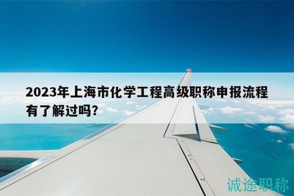 2023年上海市化學(xué)工程高級(jí)職稱申報(bào)流程有了解過嗎？