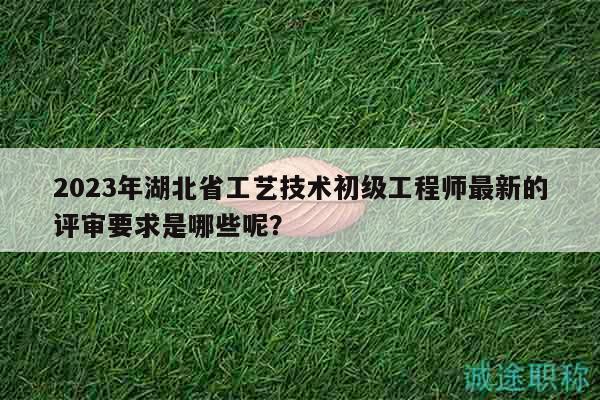 2023年湖北省工藝技術(shù)初級工程師最新的評審要求是哪些呢？