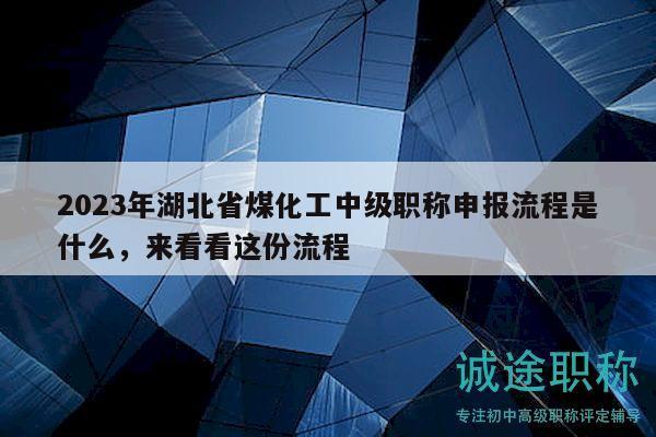 2023年湖北省煤化工中級職稱申報流程是什么，來看看這份流程