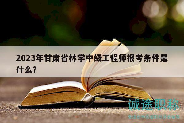 2023年甘肅省林學中級工程師報考條件是什么？
