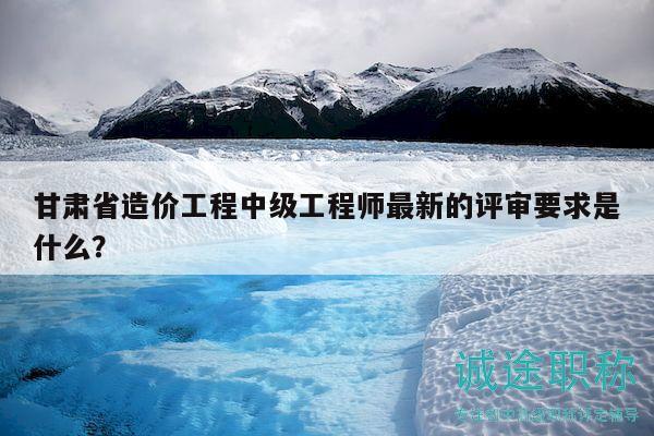甘肅省造價(jià)工程中級(jí)工程師最新的評(píng)審要求是什么？