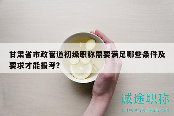 甘肅省市政管道初級職稱需要滿足哪些條件及要求才能報(bào)考？