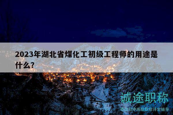 2023年湖北省煤化工初級(jí)工程師的用途是什么？
