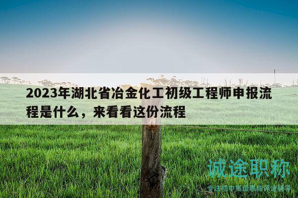 2023年湖北省冶金化工初級(jí)工程師申報(bào)流程是什么，來看看這份流程