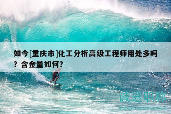 如今[重慶市]化工分析高級(jí)工程師用處多嗎？含金量如何？