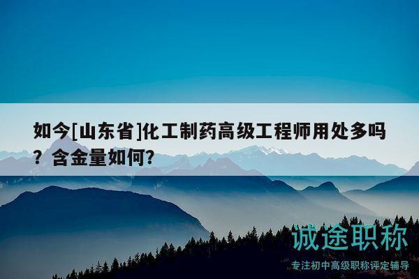 如今[山東省]化工制藥高級(jí)工程師用處多嗎？含金量如何？