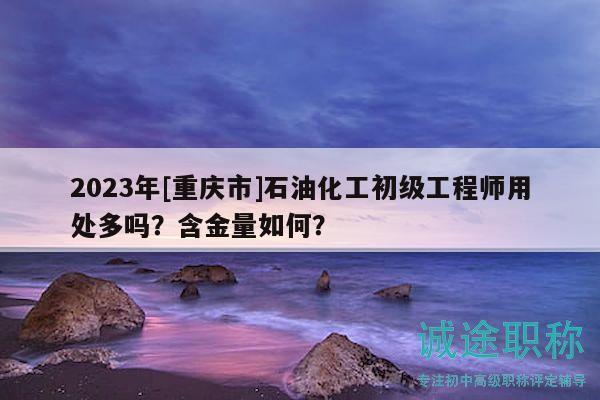 2023年[重慶市]石油化工初級工程師用處多嗎？含金量如何？