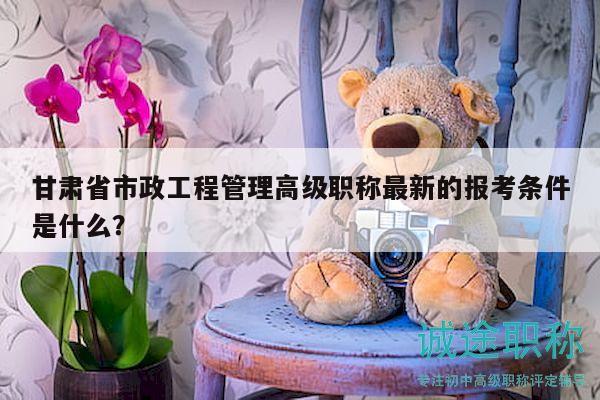 甘肅省市政工程管理高級(jí)職稱最新的報(bào)考條件是什么？