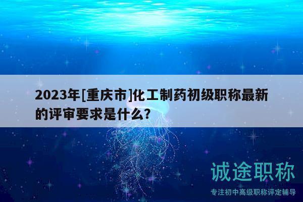 2023年[重慶市]化工制藥初級職稱最新的評審要求是什么？