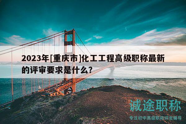 2023年[重慶市]化工工程高級職稱最新的評審要求是什么？