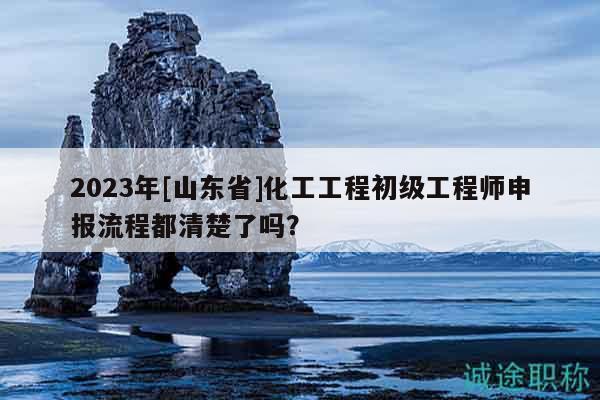 2023年[山東省]化工工程初級工程師申報流程都清楚了嗎？