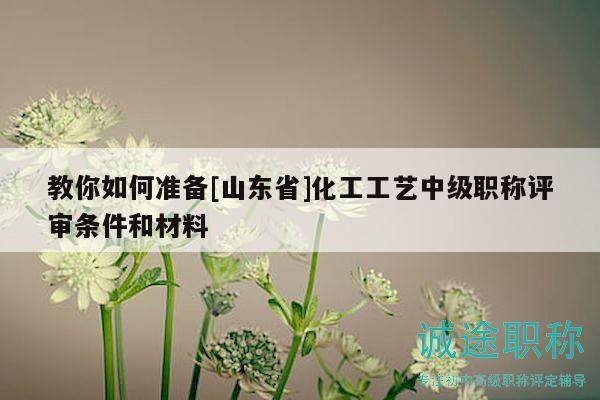 教你如何準(zhǔn)備[山東省]化工工藝中級職稱評審條件和材料