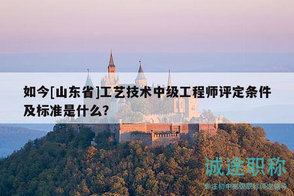 如今[山東省]工藝技術中級工程師評定條件及標準是什么？