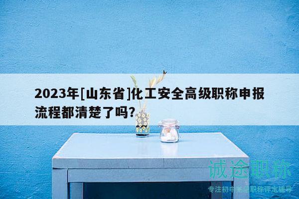 2023年[山東省]化工安全高級(jí)職稱(chēng)申報(bào)流程都清楚了嗎？