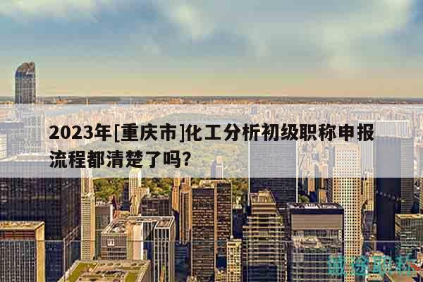 2023年[重慶市]化工分析初級職稱申報流程都清楚了嗎？