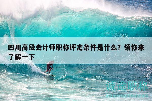 四川高級會計師職稱評定條件是什么？領你來了解一下