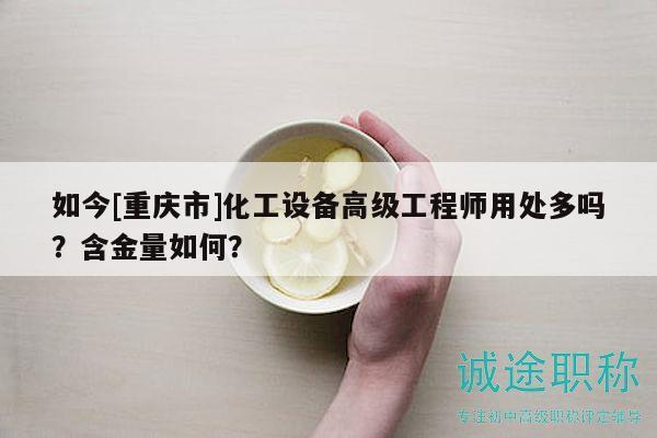 如今[重慶市]化工設(shè)備高級工程師用處多嗎？含金量如何？