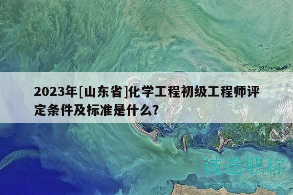2023年[山東省]化學(xué)工程初級(jí)工程師評(píng)定條件及標(biāo)準(zhǔn)是什么？