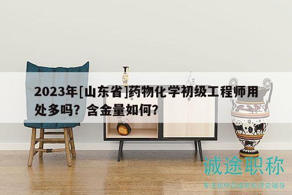 2023年[山東省]藥物化學(xué)初級(jí)工程師用處多嗎？含金量如何？