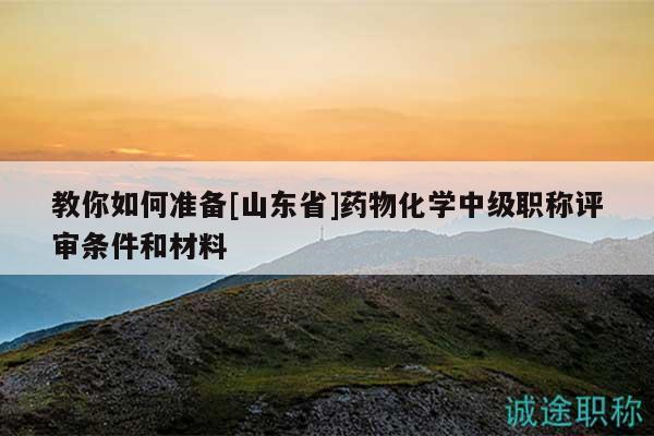 教你如何準(zhǔn)備[山東省]藥物化學(xué)中級職稱評審條件和材料