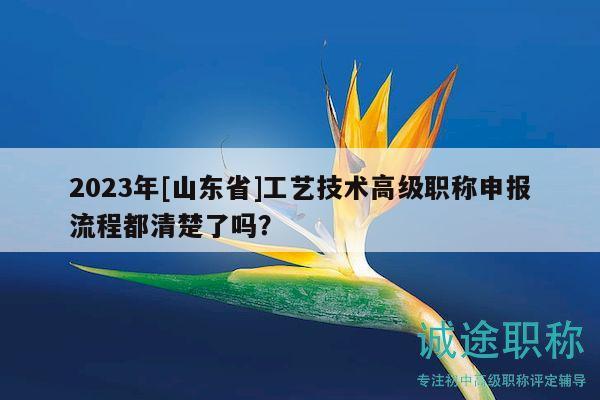 2023年[山東省]工藝技術(shù)高級(jí)職稱(chēng)申報(bào)流程都清楚了嗎？