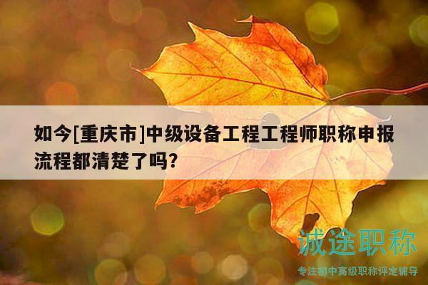如今[重慶市]中級(jí)設(shè)備工程工程師職稱申報(bào)流程都清楚了嗎？