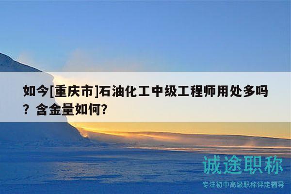 如今[重慶市]石油化工中級(jí)工程師用處多嗎？含金量如何？