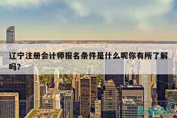 遼寧注冊會計師報名條件是什么呢你有所了解嗎？