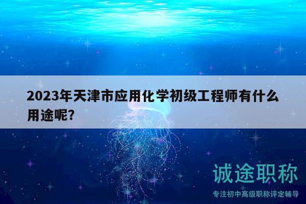 2023年天津市應(yīng)用化學(xué)初級工程師有什么用途呢？