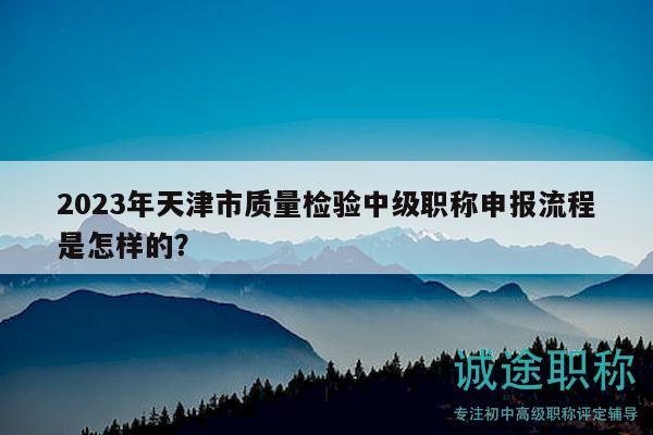 2023年天津市質(zhì)量檢驗中級職稱申報流程是怎樣的？