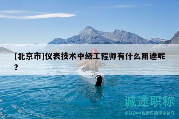 [北京市]儀表技術(shù)中級(jí)工程師有什么用途呢？