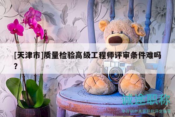 [天津市]質(zhì)量檢驗高級工程師評審條件難嗎？
