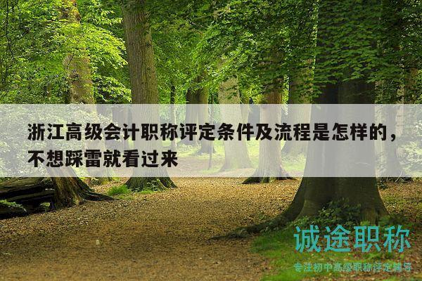 浙江高級會計(jì)職稱評定條件及流程是怎樣的，不想踩雷就看過來